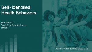 Report self-identified health behaviors featuring 4 high school kids sitting talking together