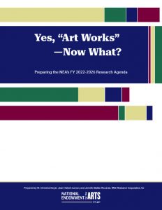 Colorful report cover for Yes, Art Works - Now What?