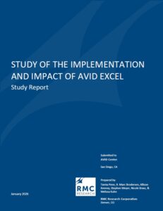 Study of the Implementation and Impact of Avid Excel